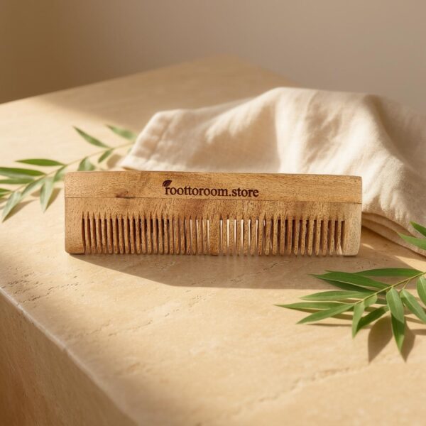 Daily Use Neem Wood Comb | Gentle on Hair & Scalp | Reduces breakage, smoothens tangles naturally